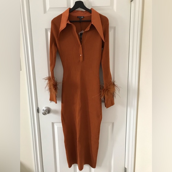 Fashion Nova Ribbed Midi Sweater Dress - Picture 1 of 6